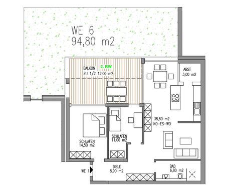 Wohnung 6 - Sanierte Eigentumswohnung Schweich-Stadtmitte - Günstige KFW Darlehen + Zuschuss 24.000 EUR