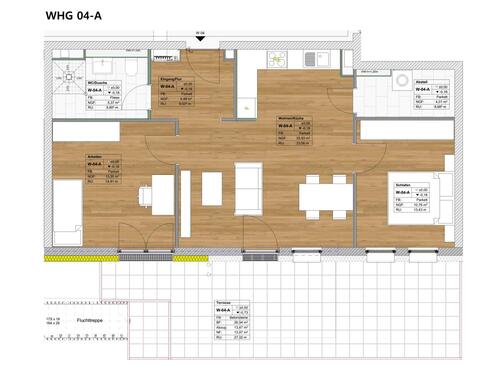 Wohnung 4-A - 3 Zimmer Erdgeschoßwohnung zum Kaufen in Trier