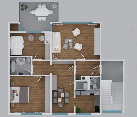 Typ 1 EG - OG - 3 Zimmer Etagenwohnung zum Kaufen in Bonn