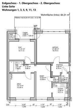 Obergeschoss links - 3 Zimmer Etagenwohnung in Bonn