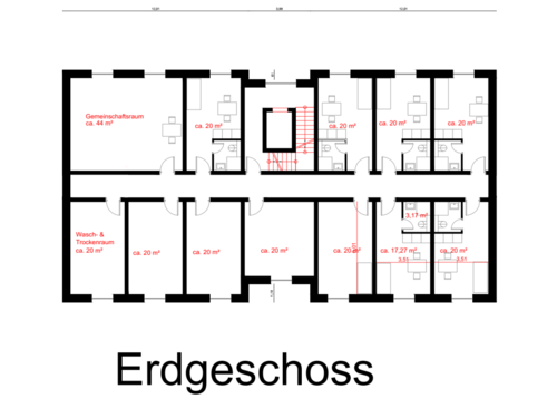 Erdgeschoß - 58 Zimmer Mehrfamilienhaus, Wohnhaus in Trier