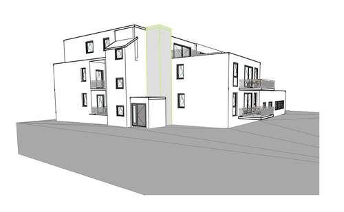 Ansicht 3 - Erdgeschoßwohnung mit 74,61 m&sup2; in Schweich zum Kaufen