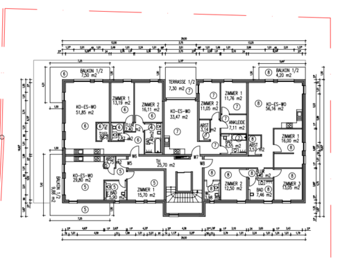 OG NB - 3 Zimmer Etagenwohnung in Schweich