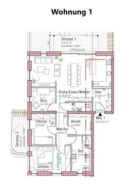 Wohnung Nr. 1 - 4 Zimmer Erdgeschoßwohnung in Trier