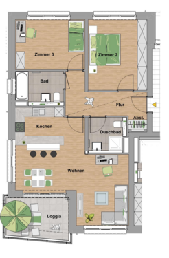 Wohnung 15 - 3 Zimmer Etagenwohnung zur Miete in Trier