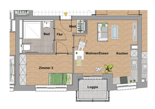 Wohnung 16 - 2 Zimmer Etagenwohnung zur Miete in Trier