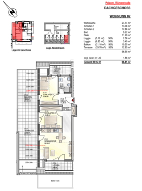 Wohnung 7 - 3 Zimmer Dachgeschoßwohnung zum Kaufen in Palzem