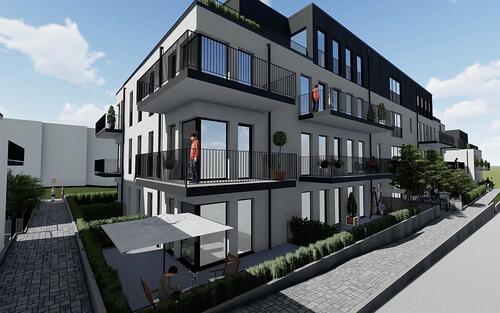 Haus A Seitenansicht Eingang - Erdgeschoßwohnung mit 111,18 m&sup2; in Trier zum Kaufen
