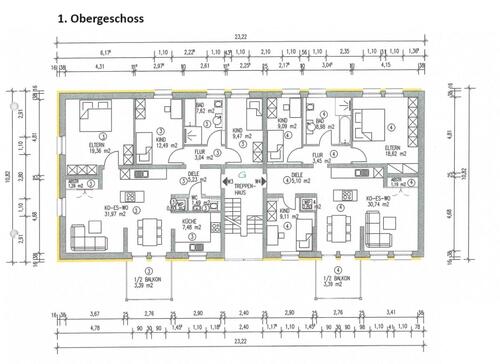 1. Obergeschoss - 4 Zimmer Etagenwohnung in Trier