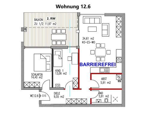 Wohnung 12.6 - Sanierte Eigentumswohnung Schweich-Stadtmitte - Günstige KFW Darlehen + Zuschuss 24.000 EUR