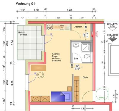 Wohnung 1 - 1 Zimmer Erdgeschoßwohnung zum Kaufen in Trier