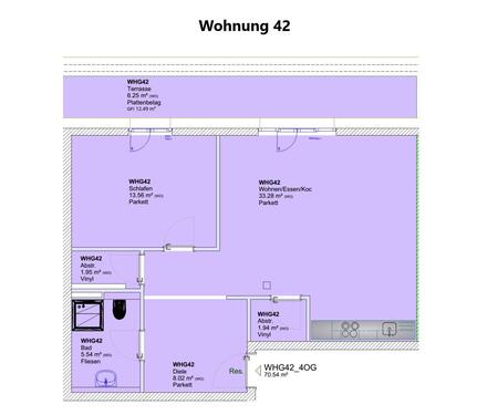 Wohnung 42 - 2 Zimmer Dachgeschoßwohnung in Trier