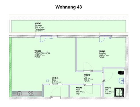 Wohnung 43 - 2 Zimmer Dachgeschoßwohnung in Trier