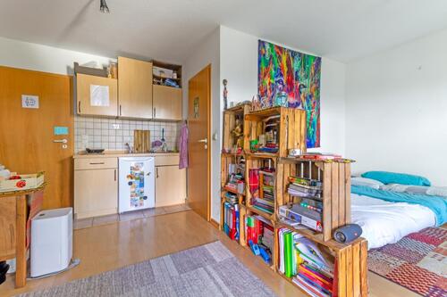 Schlafzimmer / Küche - 1 Zimmer Erdgeschoßwohnung in Gusterath