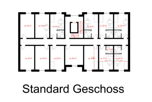 Standardgeschoss - Mehrfamilienhaus, Wohnhaus mit 1.200,00 m² in Trier zum Kaufen