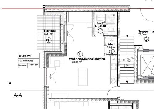 Wohnung Nr. 1 - Erdgeschoßwohnung mit 39,94 m² in Trier zum Kaufen