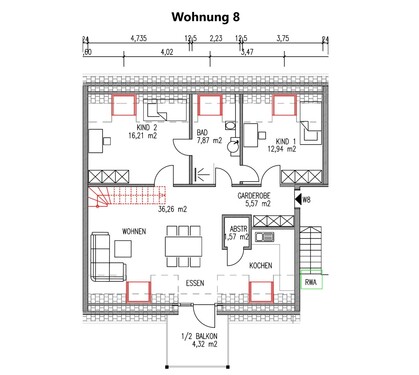Wohnung 8 -63a - 