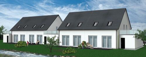 Gartenansicht - Wohnen in Trier- Olewig Neues attraktive KFW 40 Energiesparhaus in bester Lage mit viel Grün