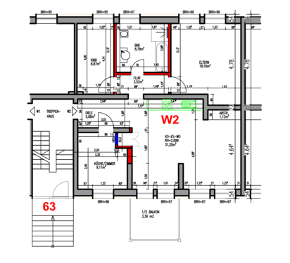 WE 2 - 63 - 4 Zimmer Erdgeschoßwohnung zum Kaufen in Trier