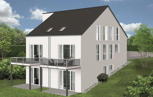 Gartenansicht - Neues großzügiges Einfamilienhaus in gefragter Lage von Pluwig mit herrlicher Weitsicht