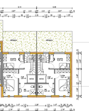 Dachgeschoß Haus 1 und 2 - 