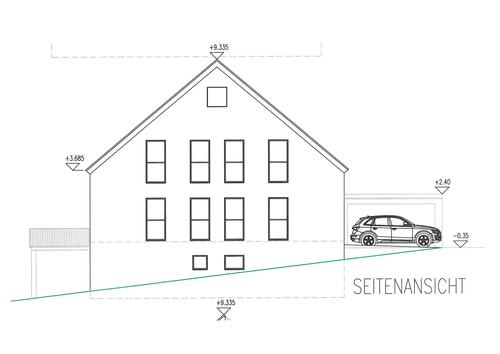 Seitenansicht Haus 1 - 
