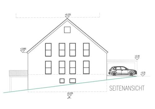 Seitenansicht Haus 1 - 