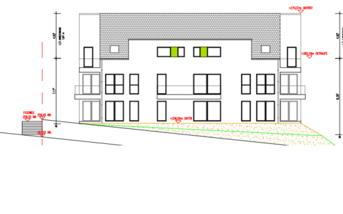 Ansicht 2 - Baugrundstück mit Baugenehmigung für 8 WE in Taben-Rodt Nähe Saarburg, ideal für ISB-Förderung