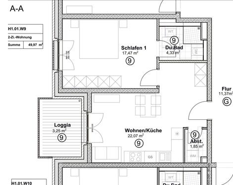 Wohnung Nr. 9 - 2 Zimmer Etagenwohnung zum Kaufen in Trier