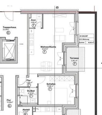 Wohnung Nr. 7 - Etagenwohnung mit 62,61 m² in Trier zum Kaufen