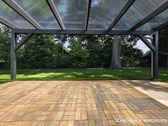 Blick von der Terrasse mit Überdachung - 3 Zimmer Einfamilienhaus in Grünheide (Mark)