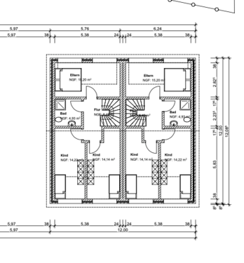 BV Doppelhaus 1.OG - 4 Zimmer Doppelhaushälfte in Essen