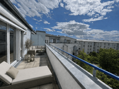 virtueller Möblierungsvorschlag - 2 Zimmer Dachgeschoßwohnung in München