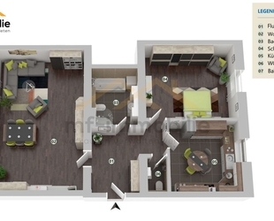ansprechende 2-Zimmer-Wohnung in Mariental 95 m2, Küche, Bad, Gäste WC,
