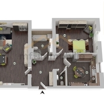 ansprechende 2-Zimmer-Wohnung in Mariental 95 m2, Küche, Bad, Gäste WC,