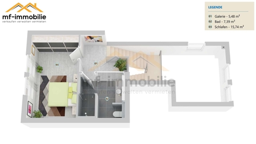 Wohnung OG - 2 Zimmer Maisonettenwohnung zur Miete in Wendhausen