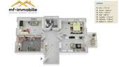Grundriss - Balkon, 3-Zimmer, Küche, Bad in Mariental 98m2