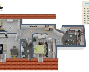 Schöne grosse 3-Raumwohnung 83 m² ruhige Lage in zweiter Reihe - Rätzlingen