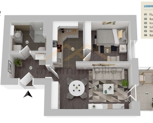 zwei Zimmer Wohnung mit Balkon in Mariental EBK kann übernommen werden