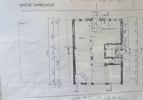 Grundriss, Bilder folgen - Attraktives Ladenlokal mit separatem Büro o. Lager in der Gmünder Altstadt