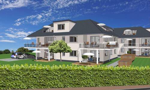 Im hinteren Flügel ist diese Wohnung! - IHRE WOHLFÜHLWOHNUNG: Energieeffizienter Neubau mit 3 Zimmern und Balkon
