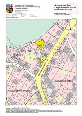 Katasterkarte Bezirksstraße 171 - 