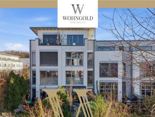 Mittelhaus Rückansicht - Modernes Stadthaus in Bestlage von Köln-Junkersdorf - direkt am Stadtwald