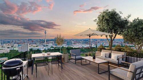 Visualisierung Aussicht Dach - 3 Zimmer Etagenwohnung zum Kaufen in Berlin