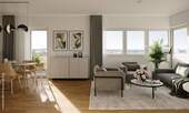 Innenvisualisierung Wohnzimmer 3 Zimmer (2) - 