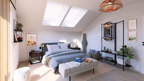 Modernes Dachgeschlafzimmer - 