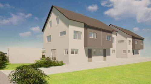 3D-Darstellung Süd-Ost - VERKAUFSSTART IN GÄRTRINGEN: MUSTERHAUS DIESEN SAMSTAG GEÖFFNET