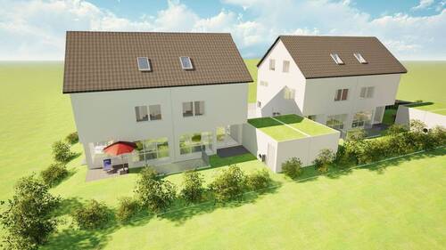 3D-Darstellung Nord-West - Doppelhaushälfte mit 152,00 m² in Gärtringen zum Kaufen