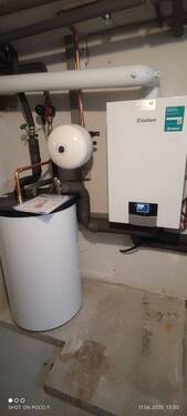 neue Gasheizung mit Warmwasserspeicher - 