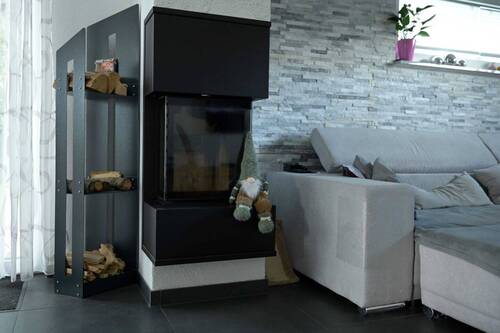 Design trifft Gemütlichkeit – moderner Kamin als Herzstück des Wohnbereichs - 